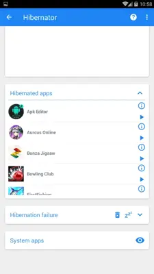 Hibernator android App screenshot 1